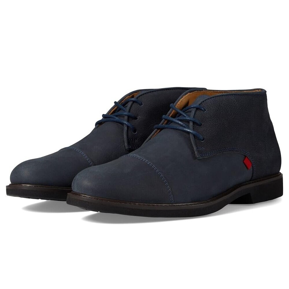 Marc Joseph New York Lenox Ave Boots Mens 8 Navy Leather Cap Toe Chukka JOBB1212